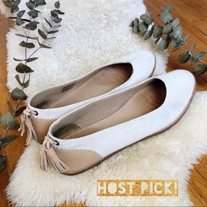 UGG Mesa Tassel Flats Slip On Canvas Nubuck Size 9